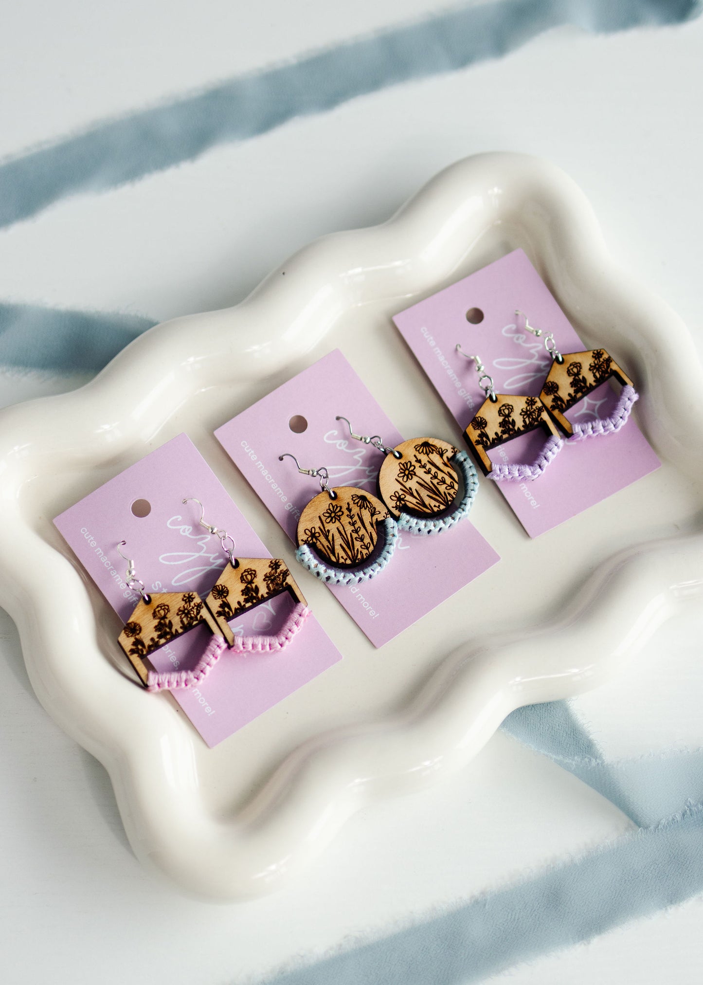 Floral Laser Earrings