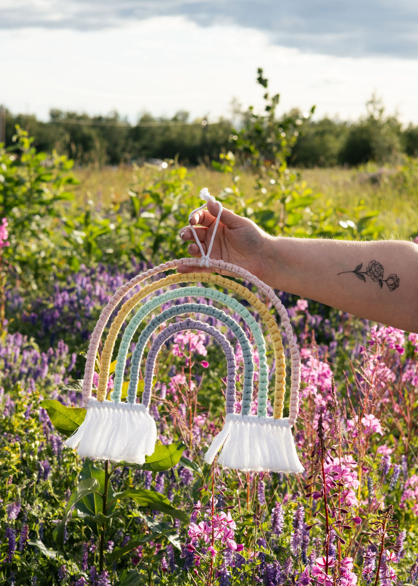 Metal Frame Rainbow Wall Decor