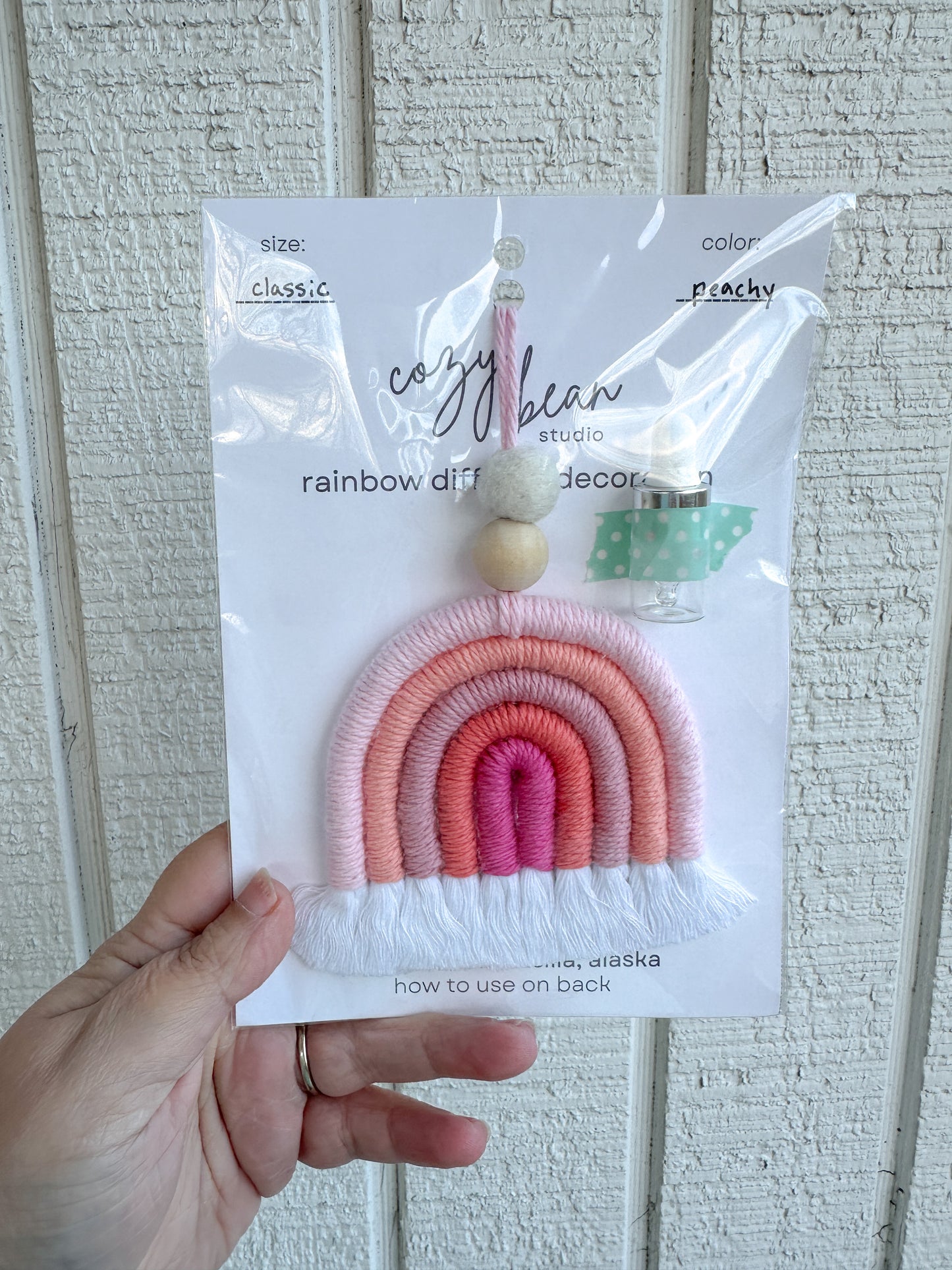 Peachy Vibes Essential Oil Car Diffuser Rainbow