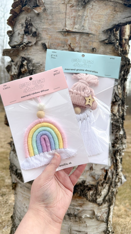 Pastel Rainbow Essential Oil Car Diffuser