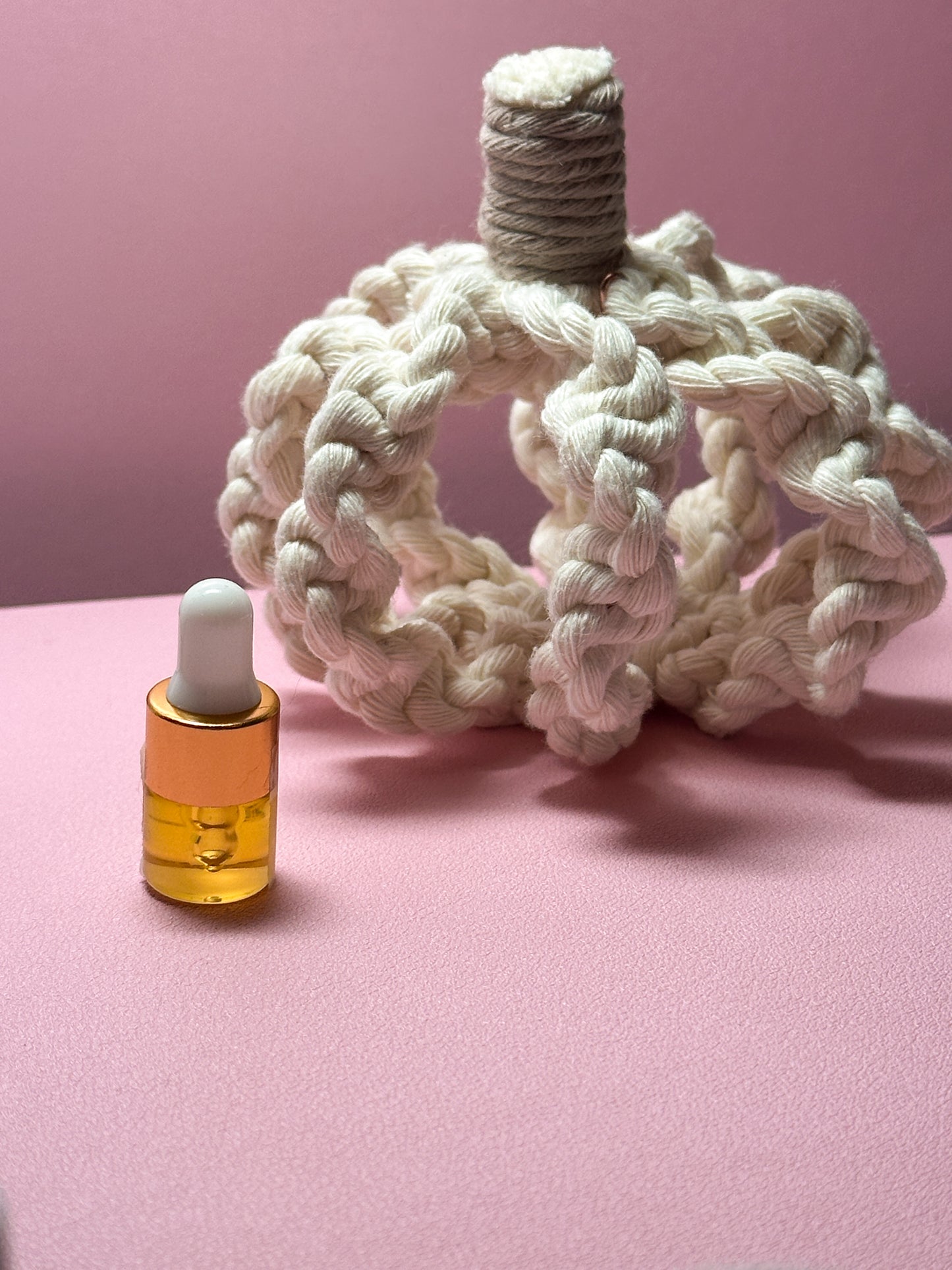 Collapsible Macramé Pumpkin Decor