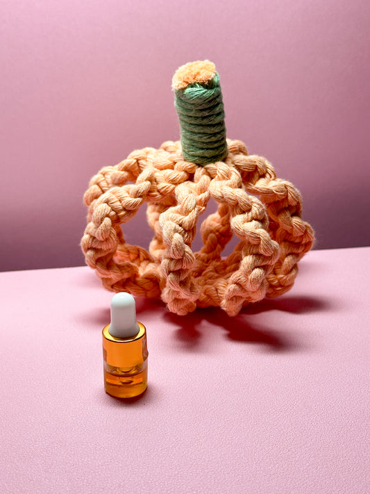 Collapsible Macramé Pumpkin Decor