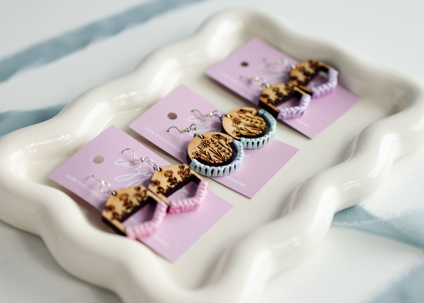 Floral Laser Earrings