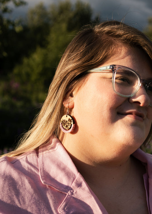 Floral Laser Earrings